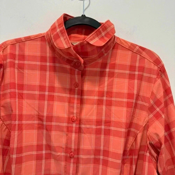 Duluth Trading Nylon Button Down Hiking Shirt Vented Long Sleeve Womens 2XL - Picture 2 of 9